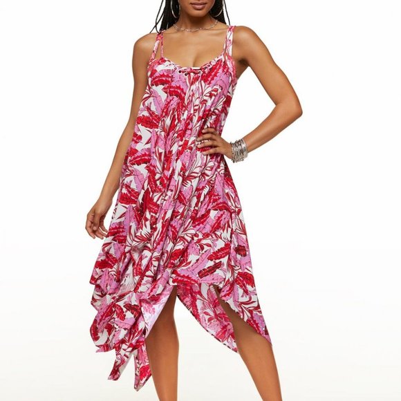 Jessica Simpson Paradiso Palm Lace Front Cover Up - Picture 2 of 7